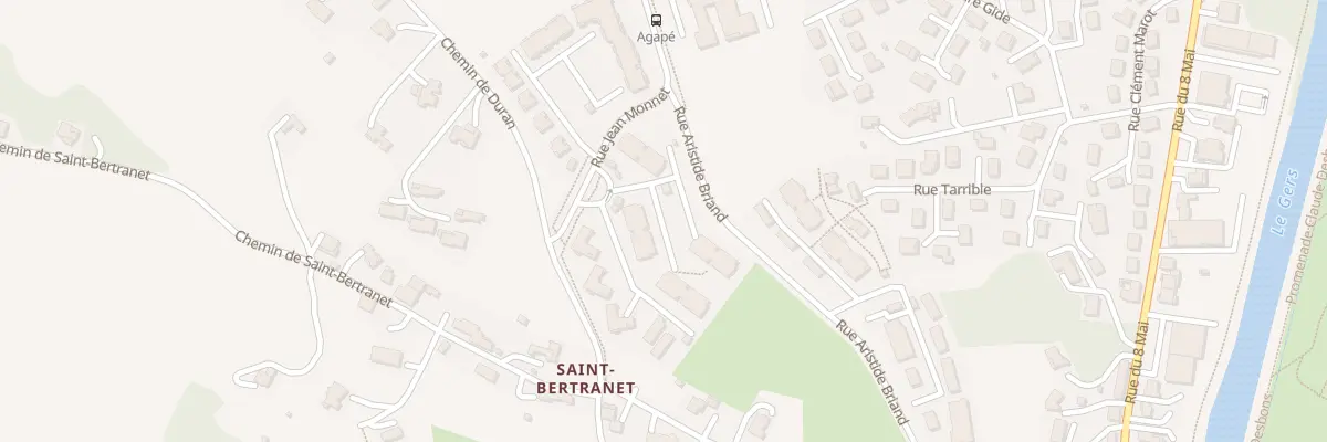 Plan du 1 Rue Jean Monnet à Auch