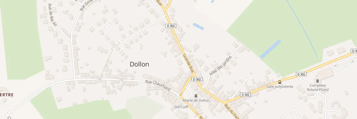 Plan de la Grande Rue à Dollon