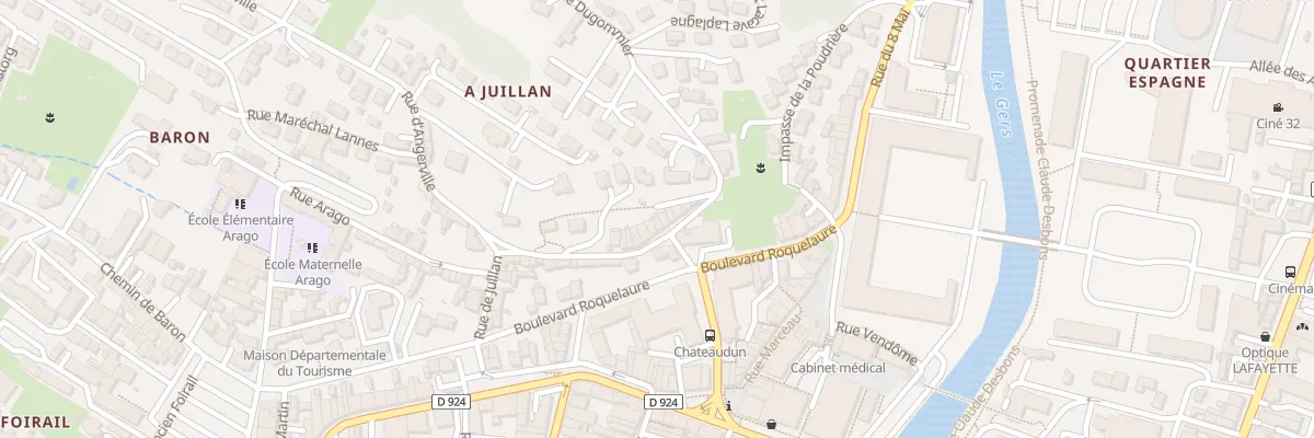 Plan du 2 Rue d’Angerville à Auch