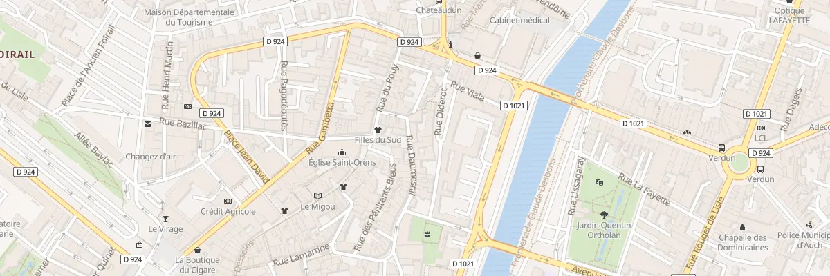 Plan du 1B Rue Daumesnil à Auch