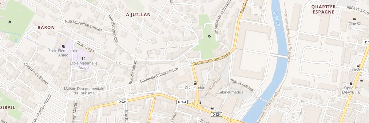 Plan du 1 Rue d’Angerville à Auch