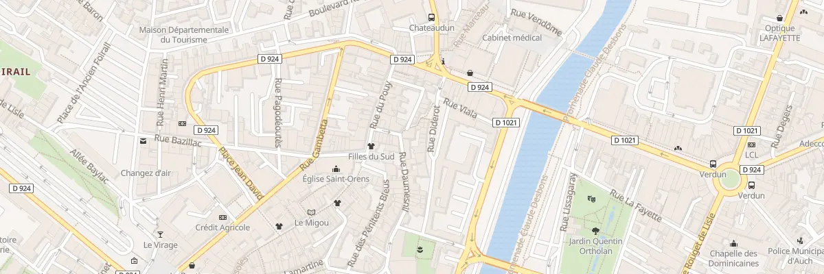 Plan du 1 Rue Daumesnil à Auch