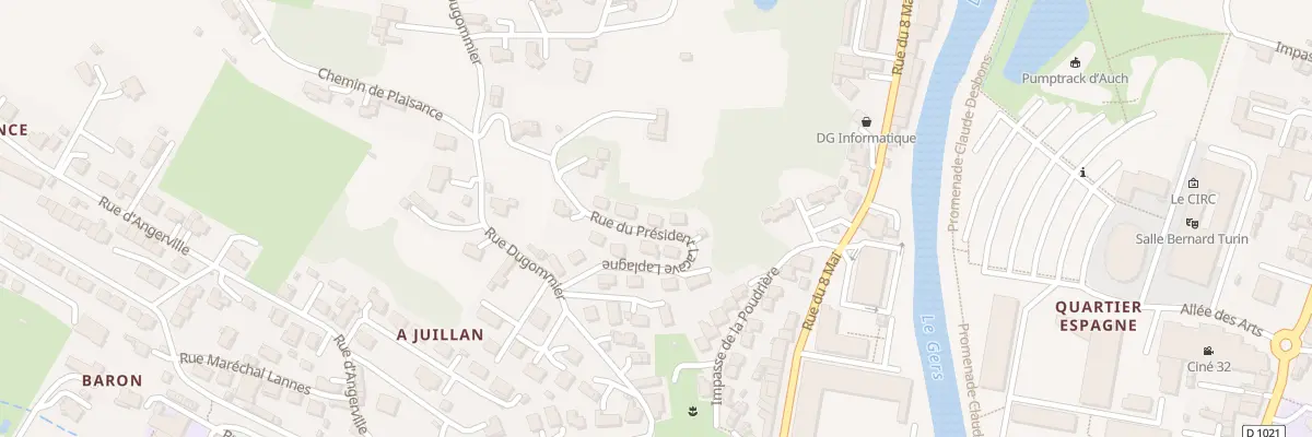 Plan du 16 Rue Pdt Lacave Laplagne à Auch