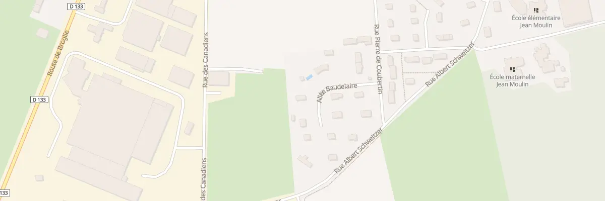 Plan du 2 All Baudelaire à Bernay