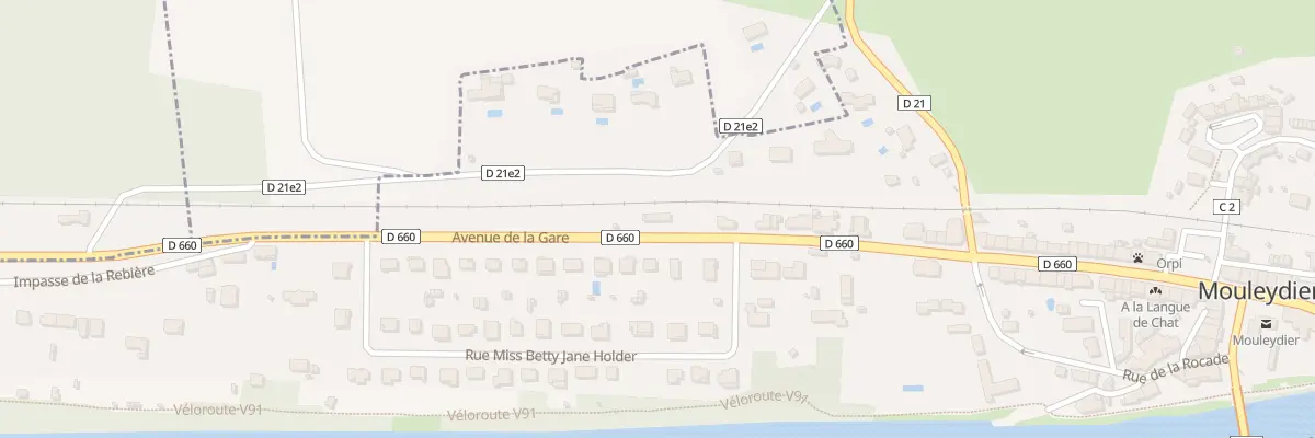 Plan du 24 Av de la Gare à Mouleydier