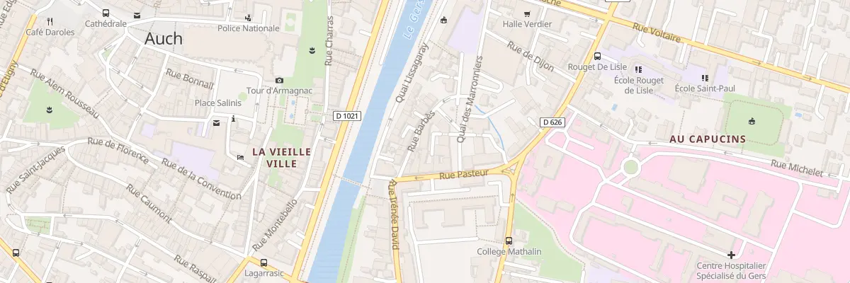 Plan du 6 Rue Barbès à Auch