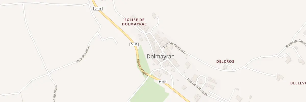 Plan du 14 Le Bourg à Dolmayrac