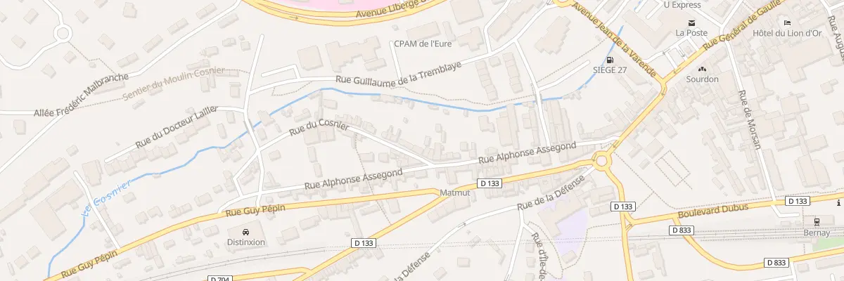 Plan du 35 Rue du Cosnier à Bernay