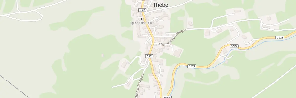 Plan du 16 Le Village à Thèbe