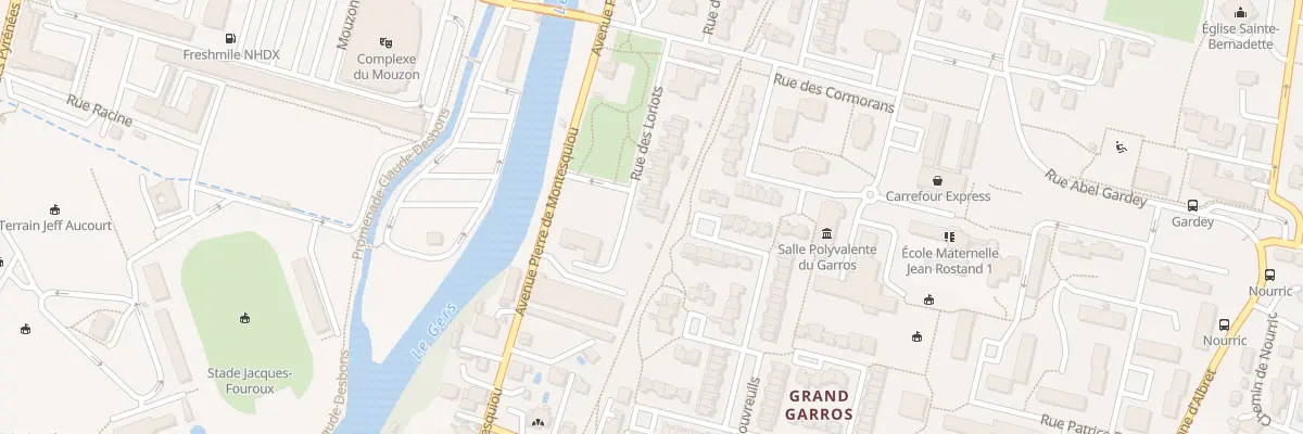 Plan du 2 Rue des Loriots à Auch