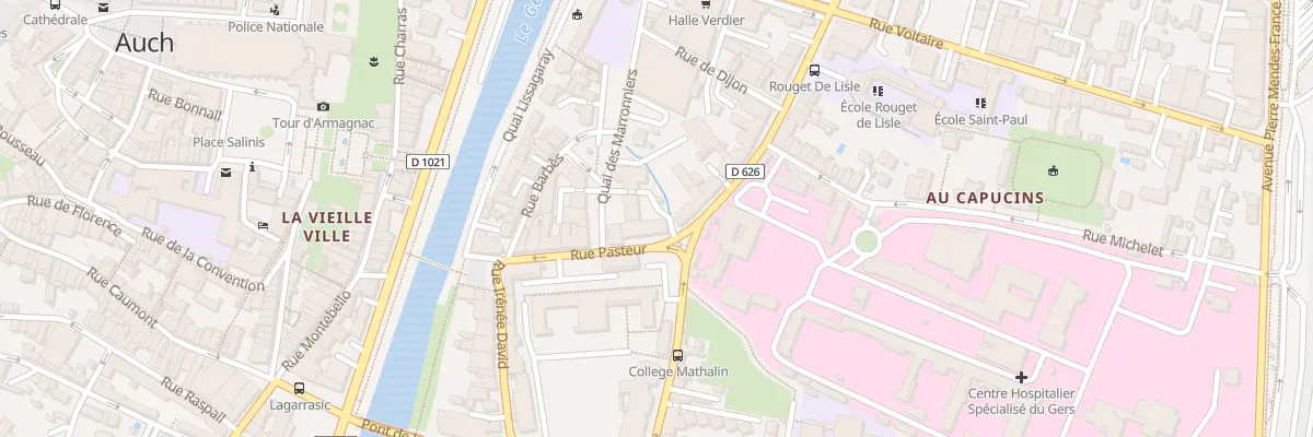 Plan du 9 Rue Pasteur à Auch
