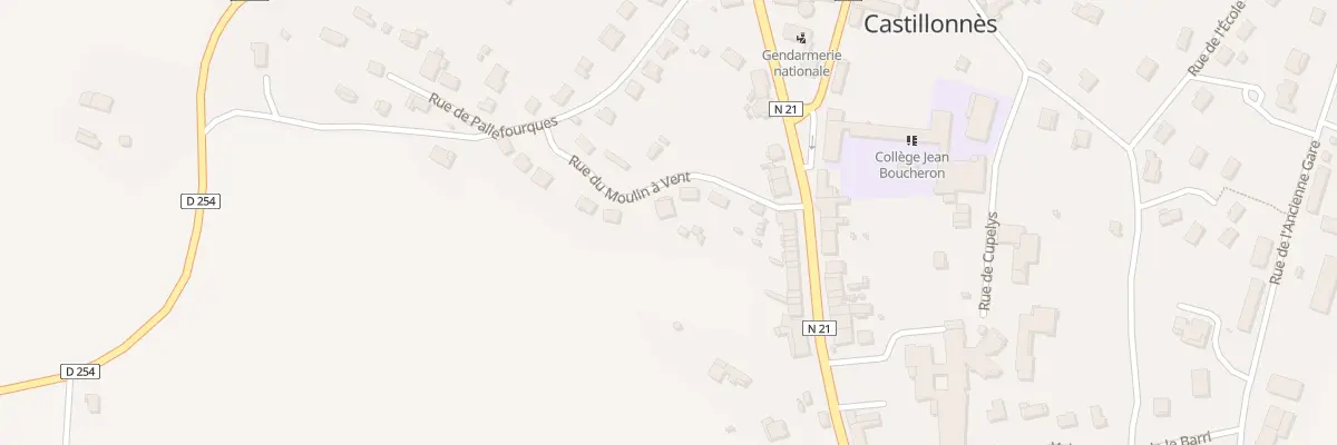 Plan du 8 Rue du Moulin à Vent à Castillonnès