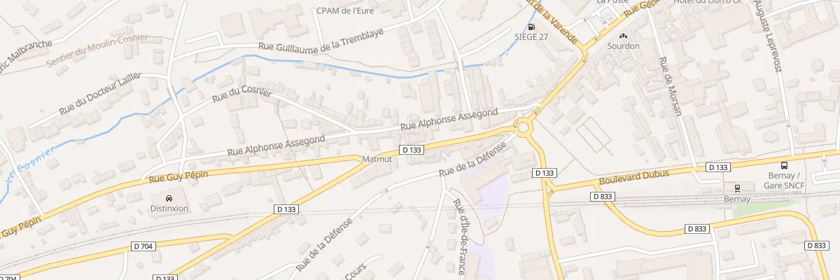 Plan du 15 Rue Maurice Lemoing à Bernay