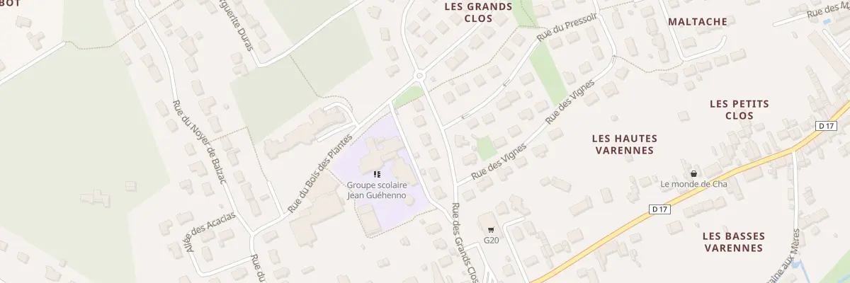 Plan du 8 Rue des Grands Clos à Artannes-sur-Indre