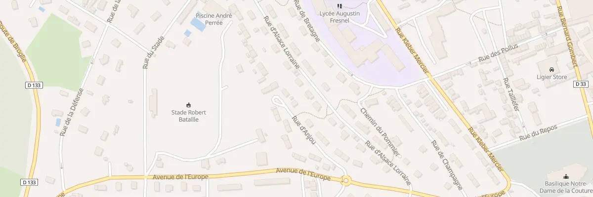 Plan du 7 Rue d’Anjou à Bernay