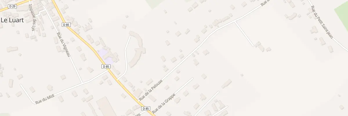Plan du 2Q Rue de la Pelouse au Luart