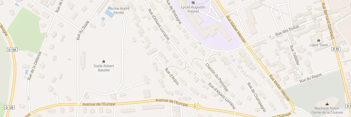Plan du 32 Rue Alsace Lorraine à Bernay