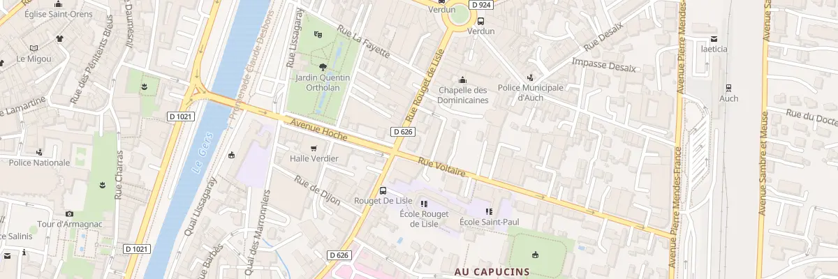 Plan du 21T Rue Rouget de Lisle à Auch
