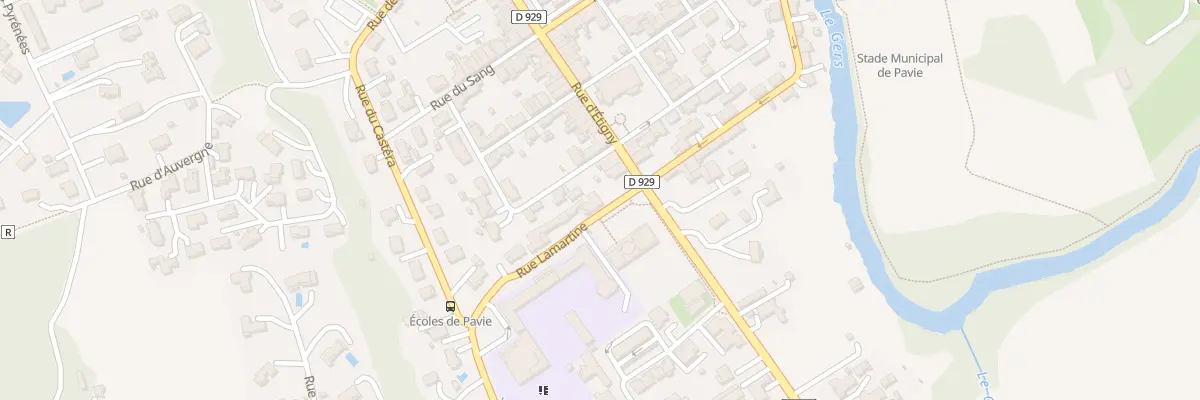 Plan du 2 Rue Lamartine à Pavie