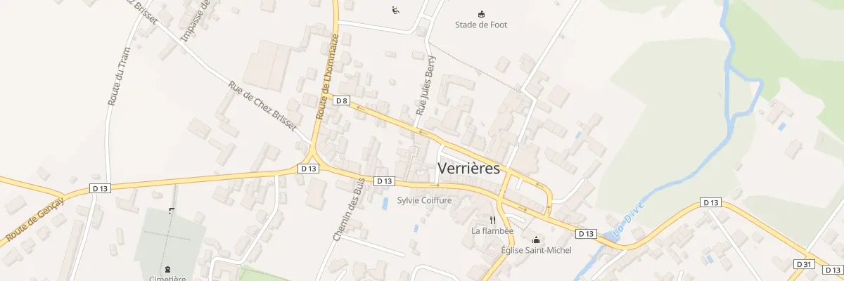 Plan du 2 Rue de la Poste à Verrières
