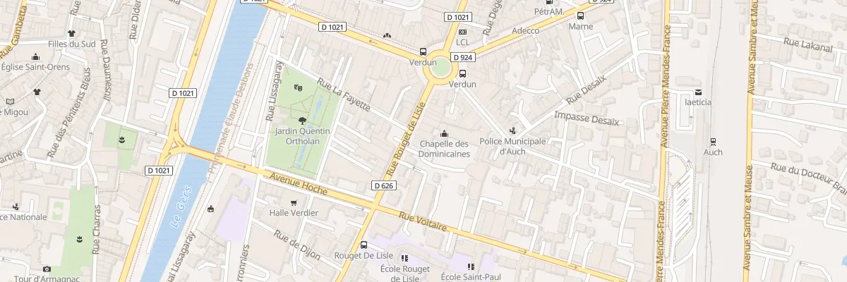 Plan du 17 Rue Rouget de Lisle à Auch