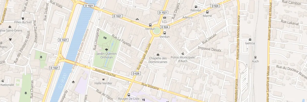 Plan du 11 Rue Rouget de Lisle à Auch