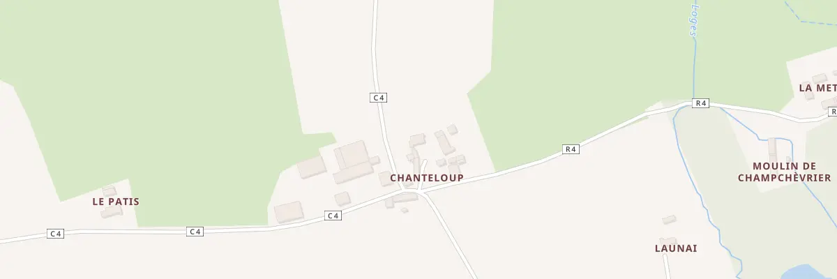 Plan du 5337 Chanteloup à Coudrecieux