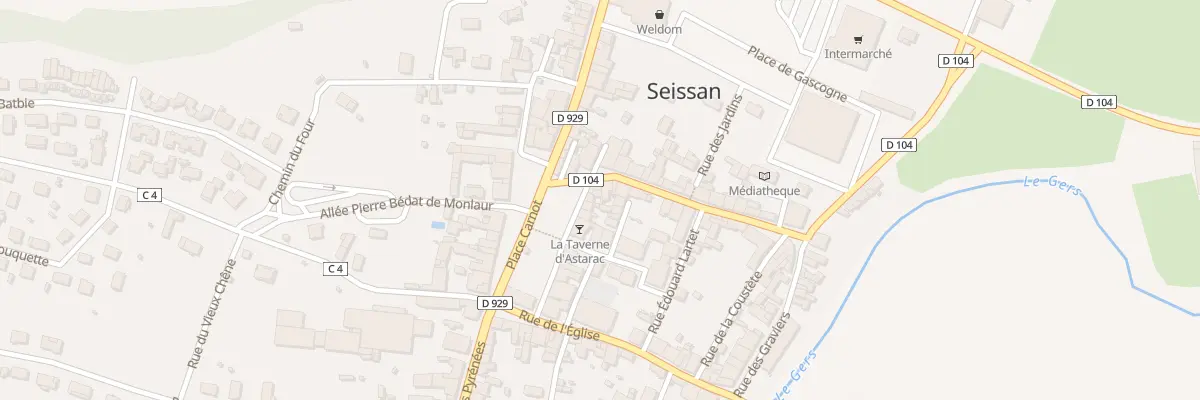Plan du 2 Rue du Marché à Seissan