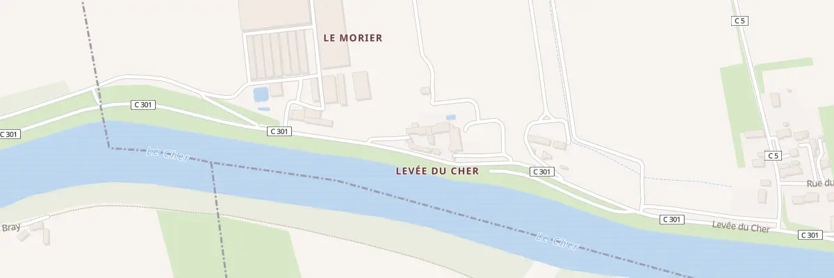 Plan du 28 Levée du cher à Saint-Genouph
