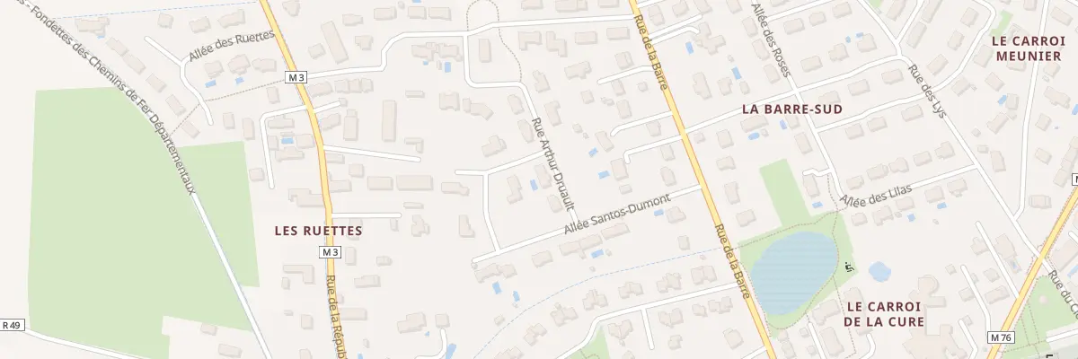 Plan du 3 Rue Arthur Druault à Fondettes