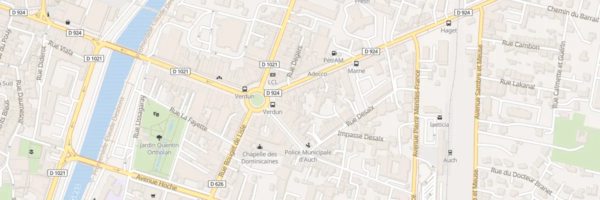 Plan du 12 Av de la Marne à Auch