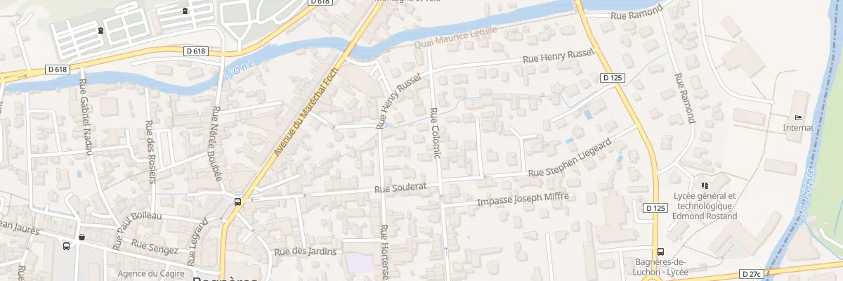 Plan du 25 Rue Colomic à Bagnères-de-Luchon