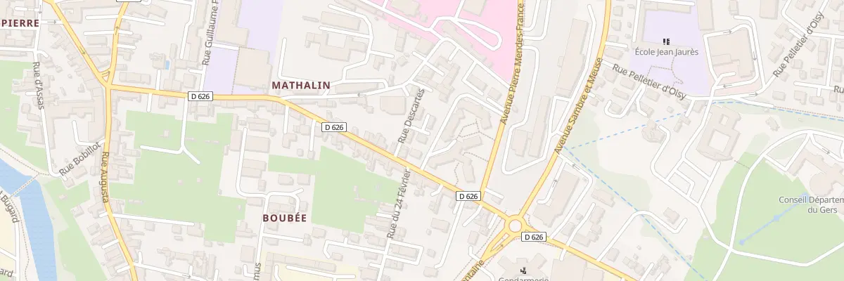 Plan du 4 Rue Descartes à Auch