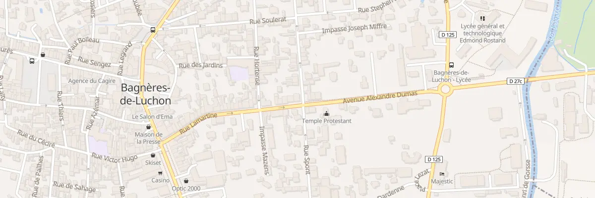 Plan du 2 Rue Lamartine à Bagnères-de-Luchon
