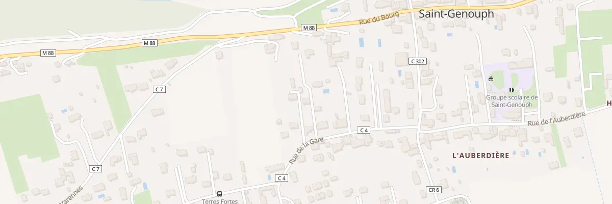 Plan du 21 Rue de la Gare à Saint-Genouph