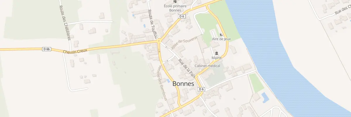 Plan du 1 Pl du Monument Aux Morts à Bonnes