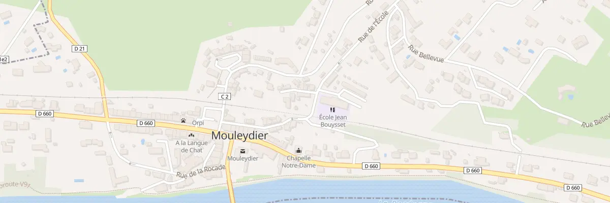 Plan du 1 Rue Bel Air à Mouleydier