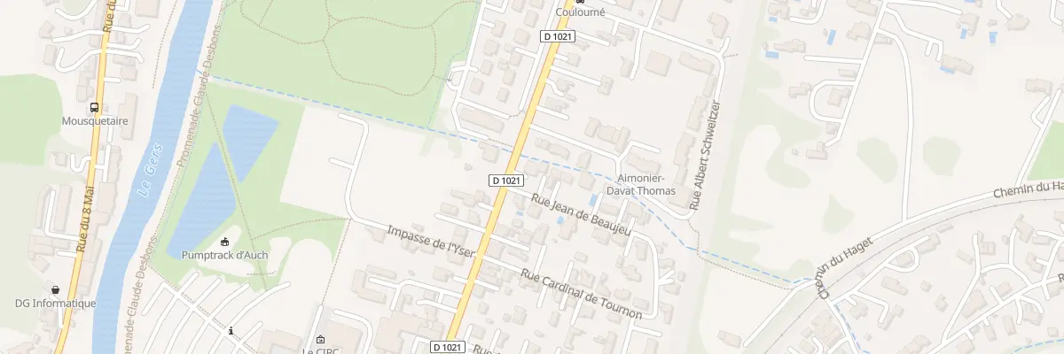 Plan du 68 Av de l’Yser à Auch