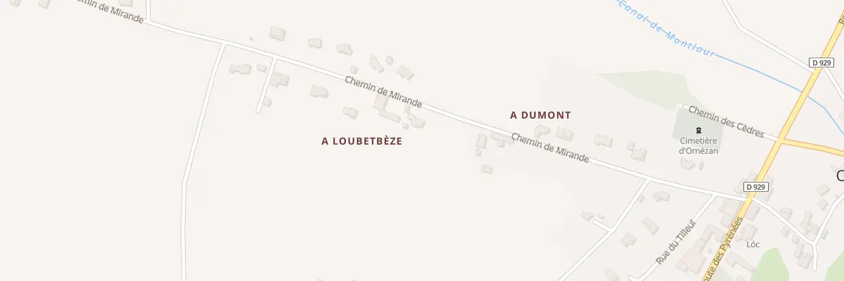 Plan du 420 Chem de Mirande à Ornézan