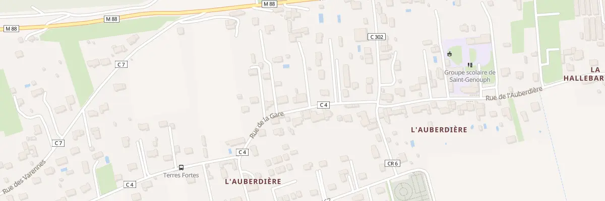 Plan du 17 Rue de la Gare à Saint-Genouph