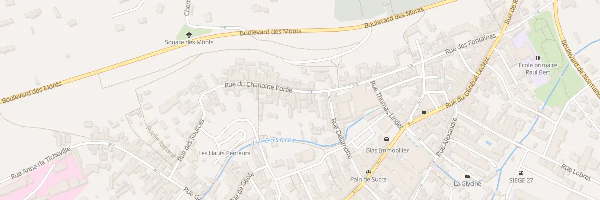 Plan du 38 Rue du Chanoine Porée à Bernay