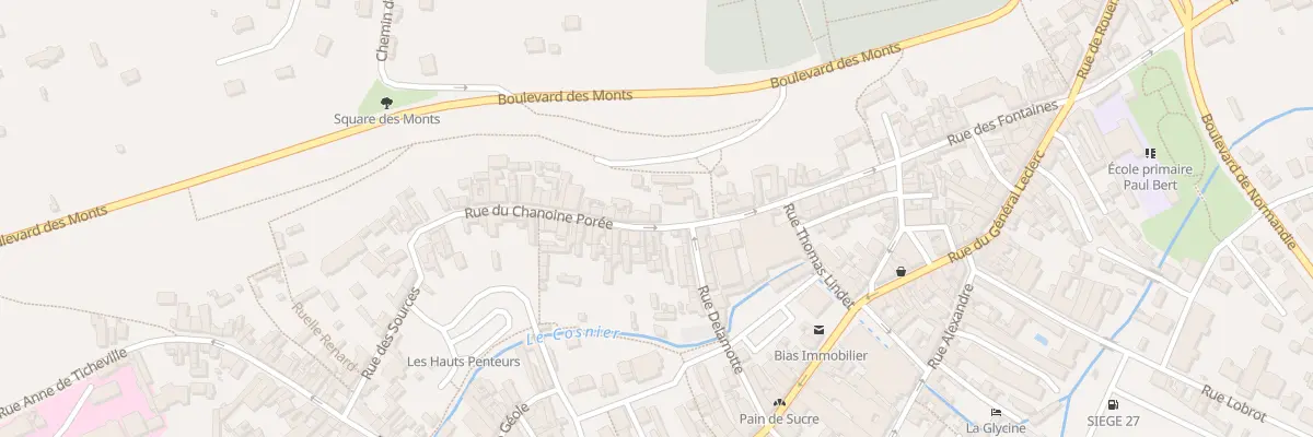 Plan du 39 Rue du Chanoine Porée à Bernay