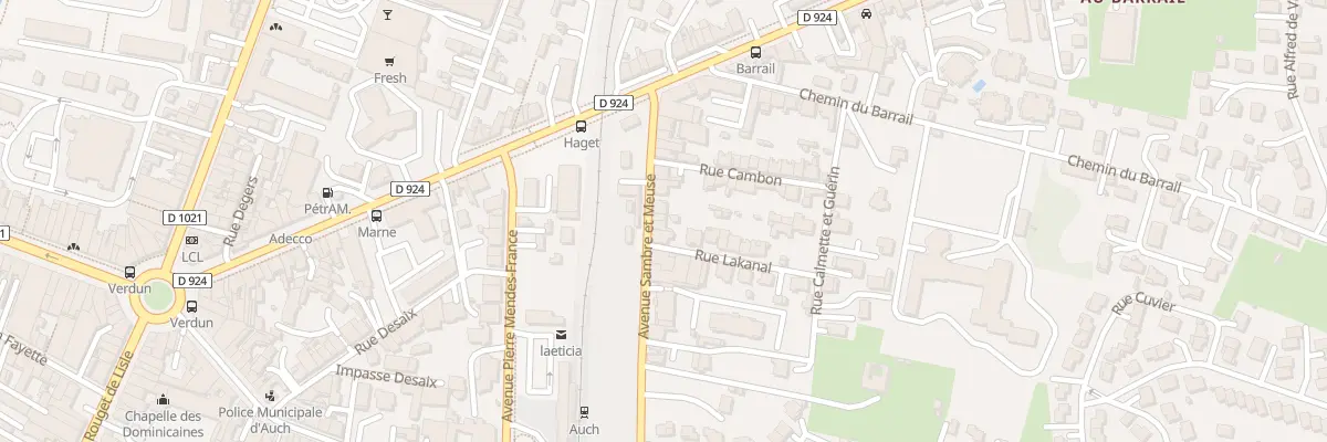 Plan du 17 Av Sambre et Meuse à Auch