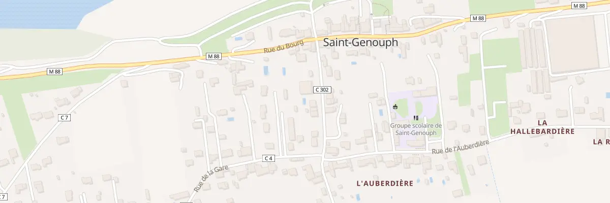 Plan du 1 Rue de la Gare à Saint-Genouph