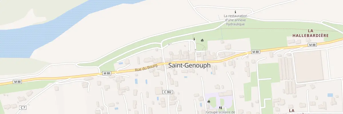 Plan du 33 Rue du Bourg à Saint-Genouph