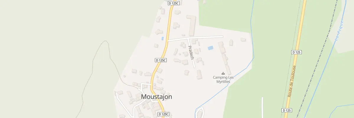 Plan du 64 Pradech à Moustajon