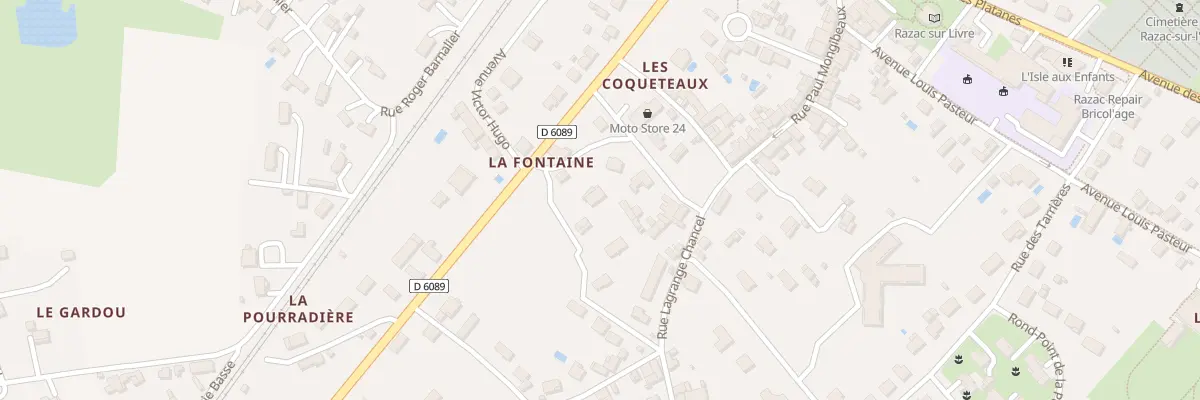 Plan du 1 Rue de la Fontaine à Razac-sur-l’Isle