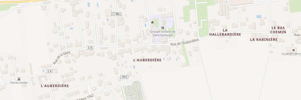 Plan du 9 Rue de l’Auberdière à Saint-Genouph