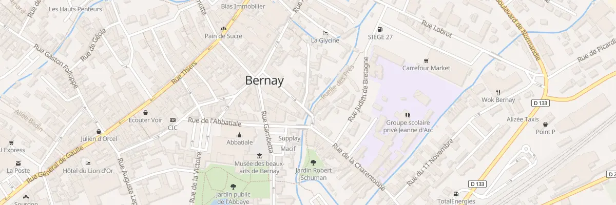 Plan du 11 Rue Mutel de Boucheville à Bernay