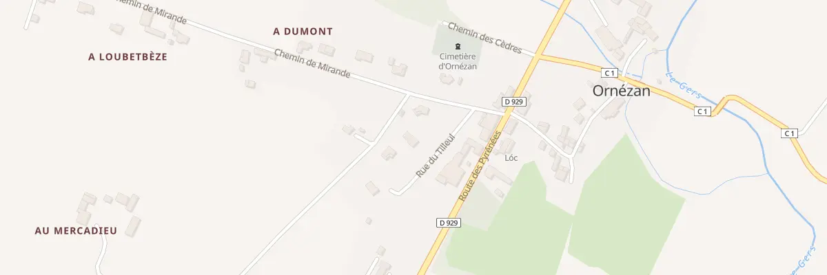 Plan du 5125 Au Village à Ornézan